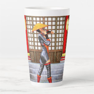Asian Warrior Maiden Milchtasse
