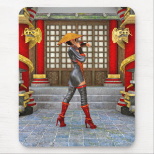 Asian Warrior Maiden Mousepad