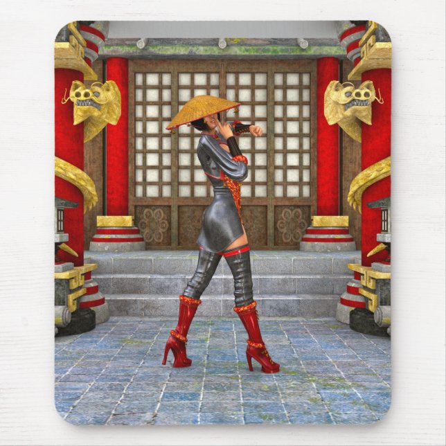 Asian Warrior Maiden Mousepad (Vorne)