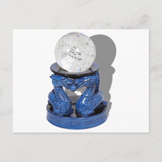 AsianDragonCrystalBall062210Shadow Postkarte (Vorderseite)