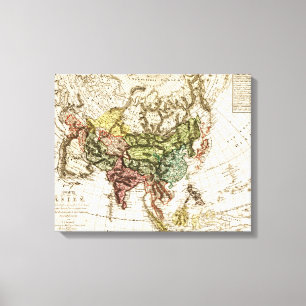 AsiaPanoramic MapAsia 12 Leinwanddruck