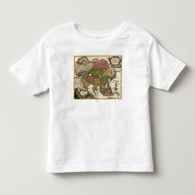 AsiaPanoramic MapAsia 5 Kleinkind T-shirt (Vorderseite)