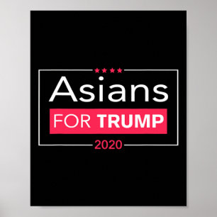 Asiaten für Trump Republikanische Patriotische Ame Poster