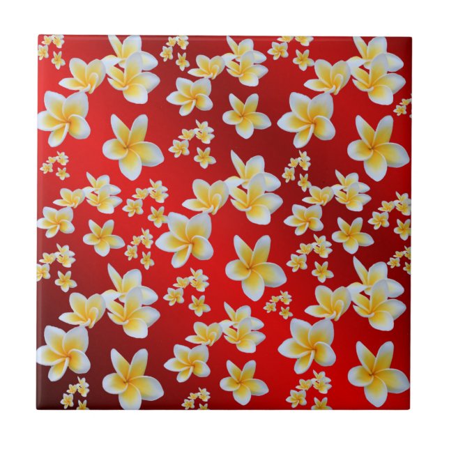 asiatisch, gelb, weiß, blühend, hell, gold, blumen fliese (Vorderseite)