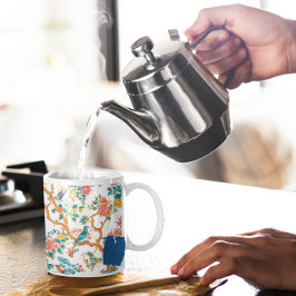 Asiatisch Inspirierte Muster, farbenfrohe Blume Vö Kaffeetasse