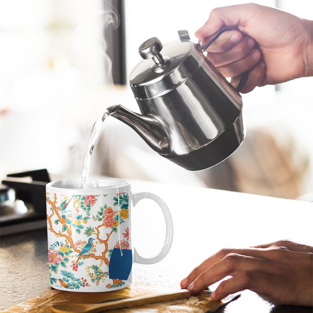 Asiatisch Inspirierte Muster, farbenfrohe Blume Vö Kaffeetasse (Von Creator hochgeladen)