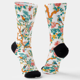 Asiatisch Inspirierte Muster, farbenfrohe Blume Vö Socken