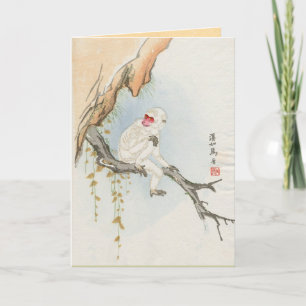 Asiatisch inspirierte Vintage-Karten - Affe Karte