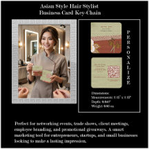 Asiatisch inspirierter Friseur-Schlüsselanhänger m