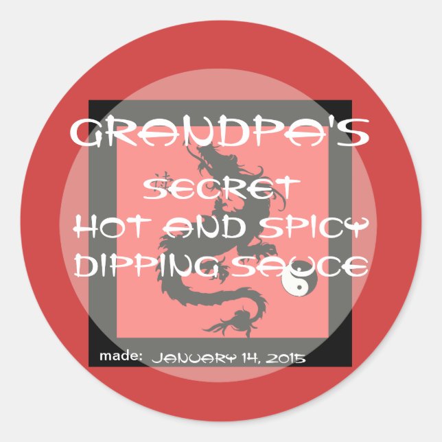 Asiatische Abdeckung für den Canning - Deckel - Gr Runder Aufkleber (Vorderseite)