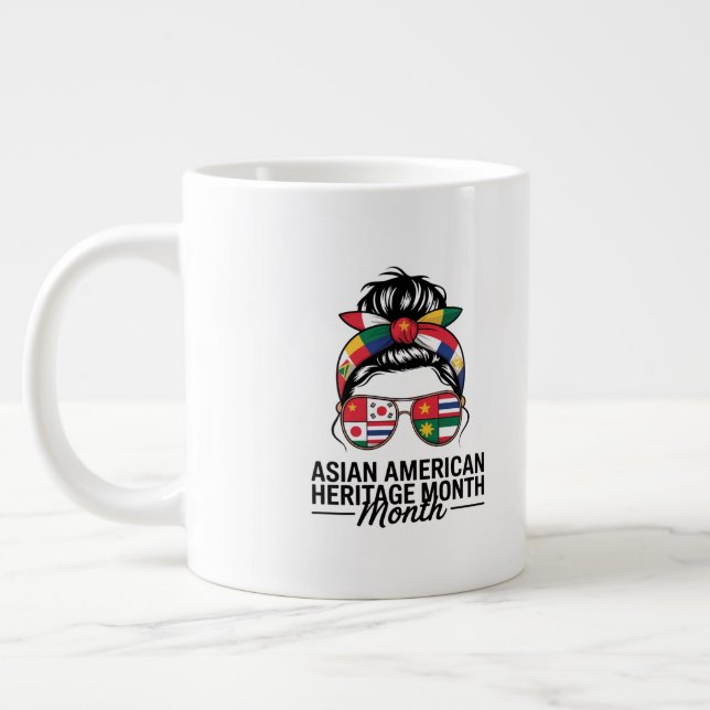 asiatische amerikanische und pazifische Inselbewoh Jumbo-Tasse (Links)
