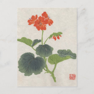 Asiatische Blume blüht Vintag Postkarte