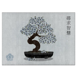 Asiatische Blütenblütengrafik Schneidebrett