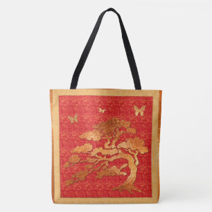 Asiatische Brokade und Bäume