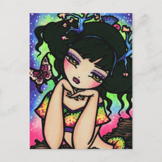 Asiatische Butterfly Meerjungfrau Fairy Fantasy Ku Postkarte