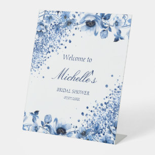 Asiatische Chinoiserie Licht Blumen Willkommen Sockelschild
