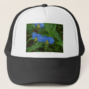Asiatische Dayflower Blue Wildblume Apparel & Gift Truckerkappe