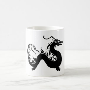 Asiatische Drachen-Silhouette Tasse