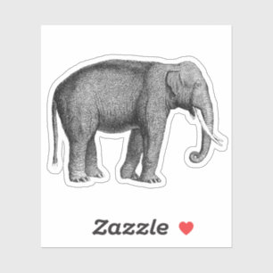 Asiatische Elefanten drucken Aufkleber