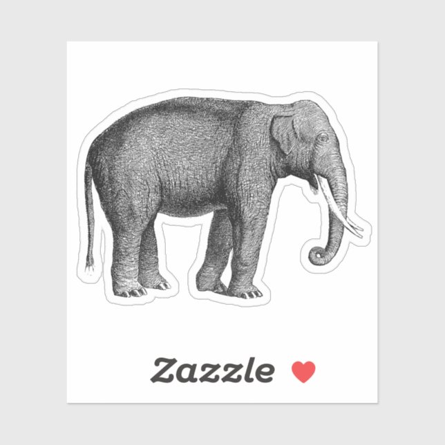 Asiatische Elefanten drucken Aufkleber (Blatt)