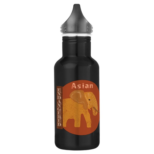 Asiatische Elefanten gerettet Edelstahlflasche (Links)