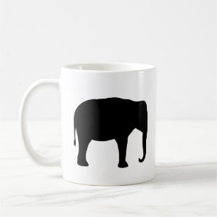 Asiatische Elefanten-Silhouetten Wildtiere Kaffeetasse
