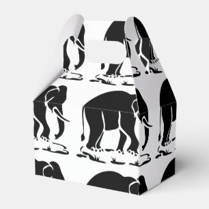 Asiatische Elefanten stehen vor thailändischem Ele Geschenkschachtel