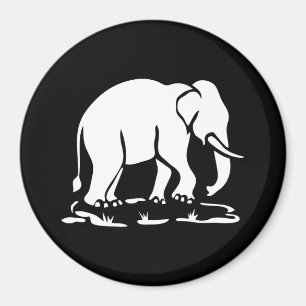 Asiatische Elefanten stehen vor thailändischem Ele Magnet