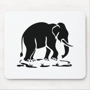 Asiatische Elefanten stehen vor thailändischem Ele Mousepad