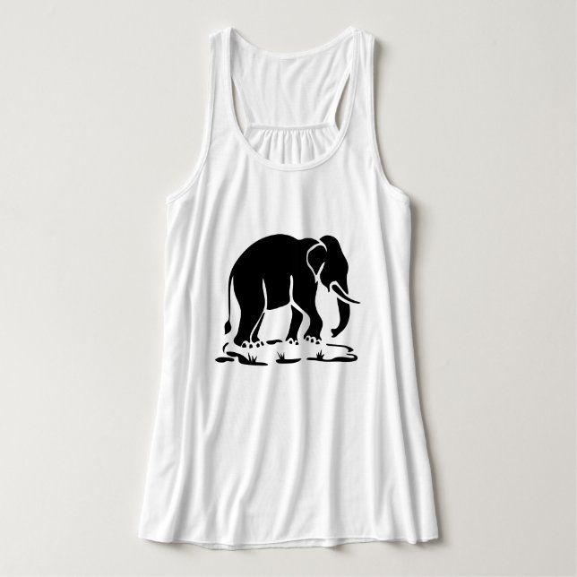 Asiatische Elefanten stehen vor thailändischem Ele Tank Top (Design Vorderseite)