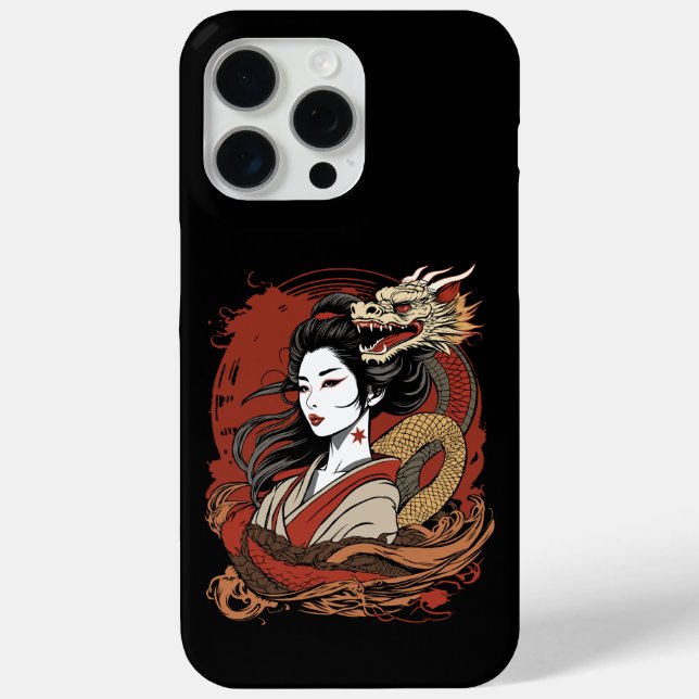 Asiatische Frau | Chinesischer Drache Case-Mate iPhone Hülle (Rückseite)