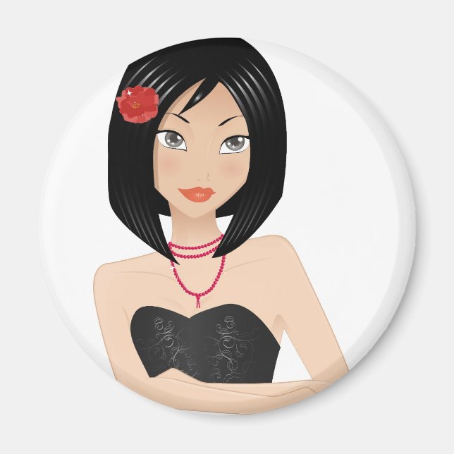 Asiatische Frau Magnet (Vorne)