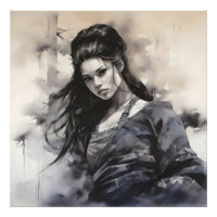 Asiatische Frau Monochrom