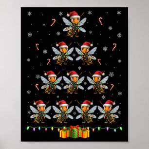 Asiatische Gigant Hornet Weihnachtsmannmütze Weihn Poster