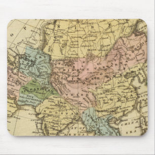 Asiatische Handfarbene Atlaskarte Mousepad