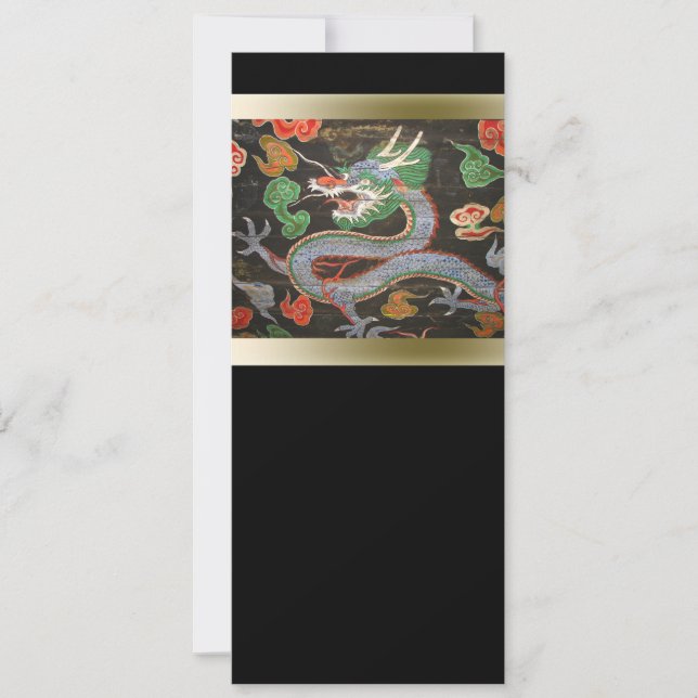 Asiatische helle bunte | Drache-Kunst Einladung (Vorderseite)