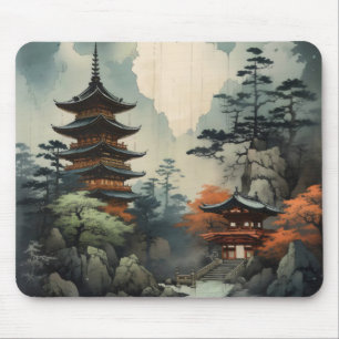 Asiatische Holzhäuser Mousepad