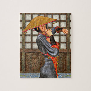 Asiatische Kampf Frau Puzzle