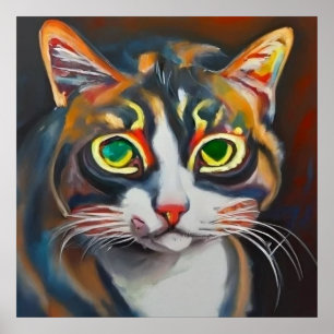 Asiatische Katze Poster