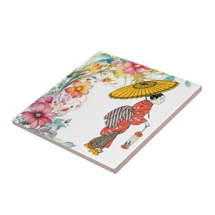 Asiatische Keramik Fliese