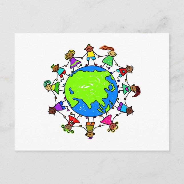 Asiatische Kinder Postkarte (Vorderseite)