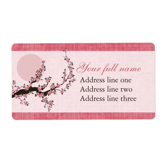 Asiatische Kirschblüte und Sonnengrafik (Vorne)