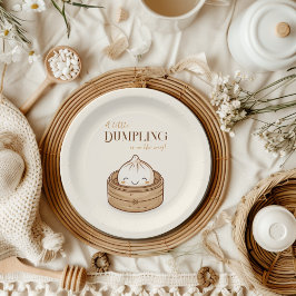 Asiatische Kleine Dumpling Kawaii Babydusche Pappteller