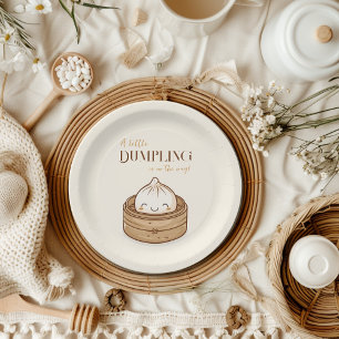 Asiatische Kleine Dumpling Kawaii Babydusche Pappteller