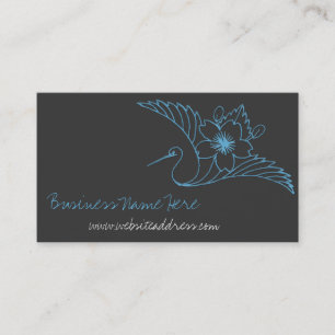 Asiatische Kran-Blumen-Linie Visitenkarte