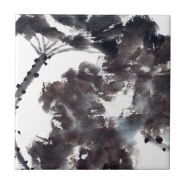 Asiatische Kunst mit Lotusblätter Motiv Fliese