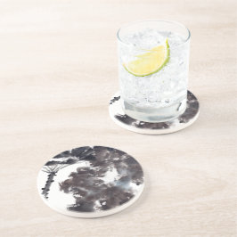 Asiatische Kunst mit Lotusblätter Motiv Getränkeuntersetzer