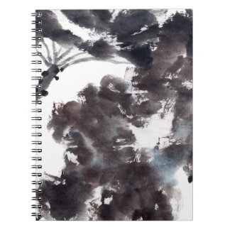 Asiatische Kunst mit Lotusblätter Motiv Notizblock