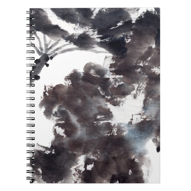 Asiatische Kunst mit Lotusblätter Motiv Notizblock (Vorderseite)