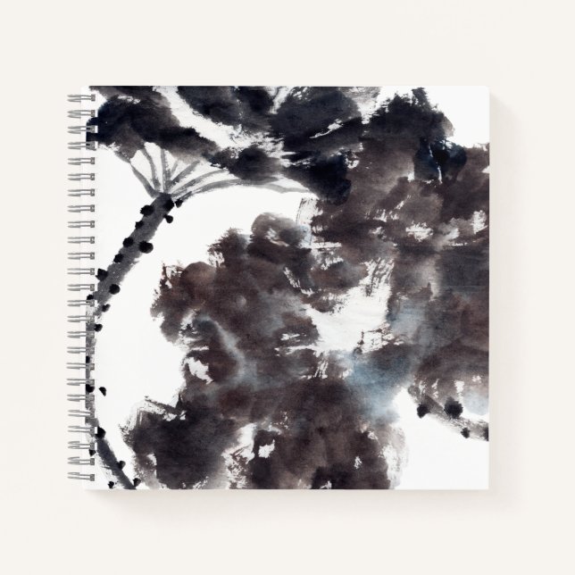 Asiatische Kunst mit Lotusblätter Motiv Notizbuch (Vorderseite)